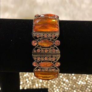 black and Orange Crystal Bracelet